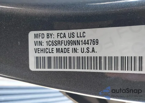 2022 Ram 1500 z USA, uszkodzony, nr VIN 1C6SRFU99NN144769